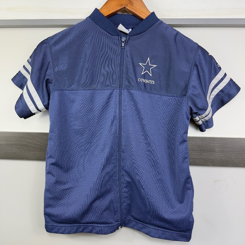 TEAM NFL COWBOYS BY SPORTONICS kids t-short full zipper embroidered logo size 8